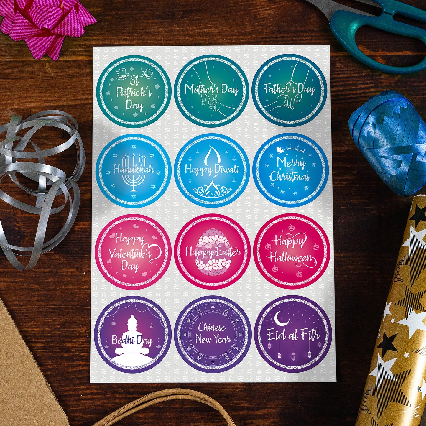 Premium Festive Stickers for All Year Celebrations