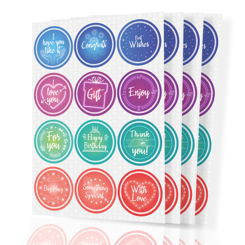 Premium Gift Wrapping Stickers with Thoughtful Messages
