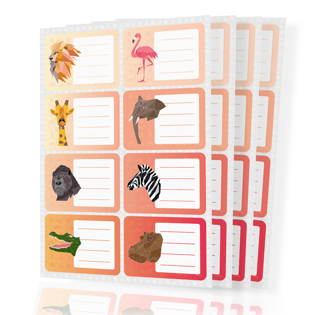 Animal Name Tag Stickers – African Wildlife