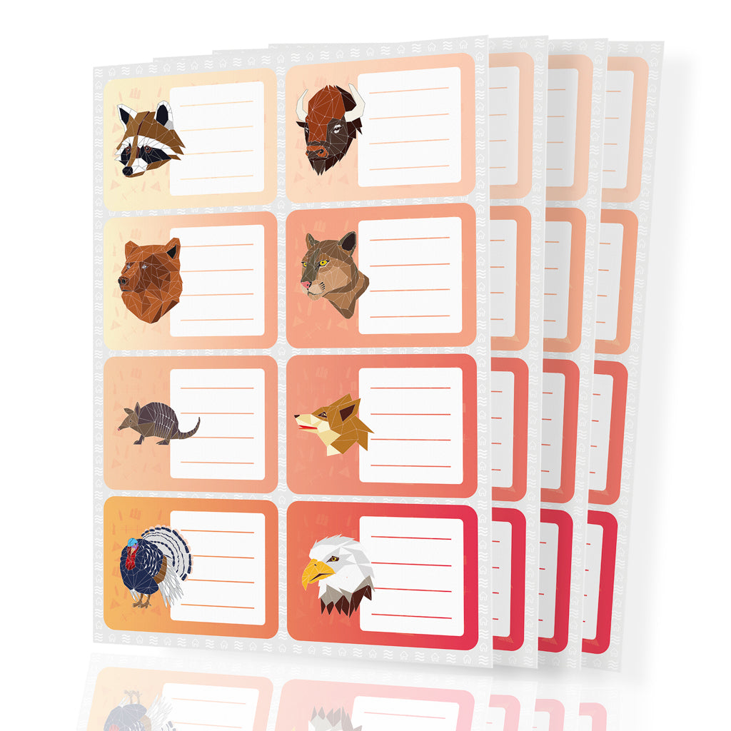 Animal Name Tag Stickers – North American Wildlife