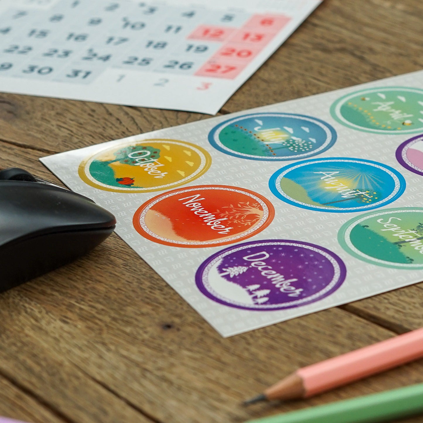 Premium Monthly Seasonal Stickers